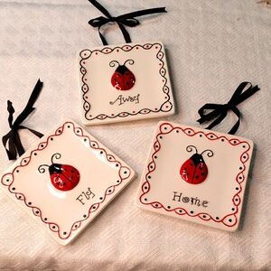 Ladybug Ceramic Plaques Fly Away Home